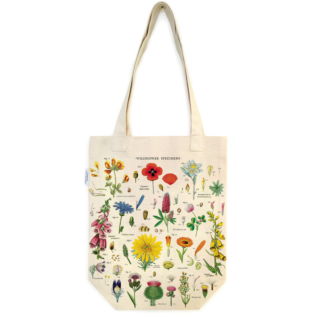Wildflowers Cotton Bag Pink Shoulder Tote