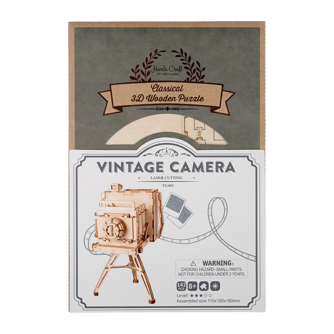 3D Vintage Camera Wooden Puzzle