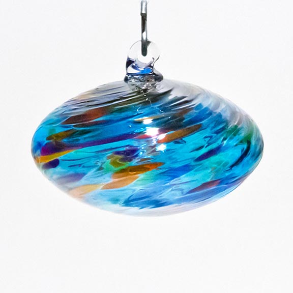 Ornament Glass Saucer Blue