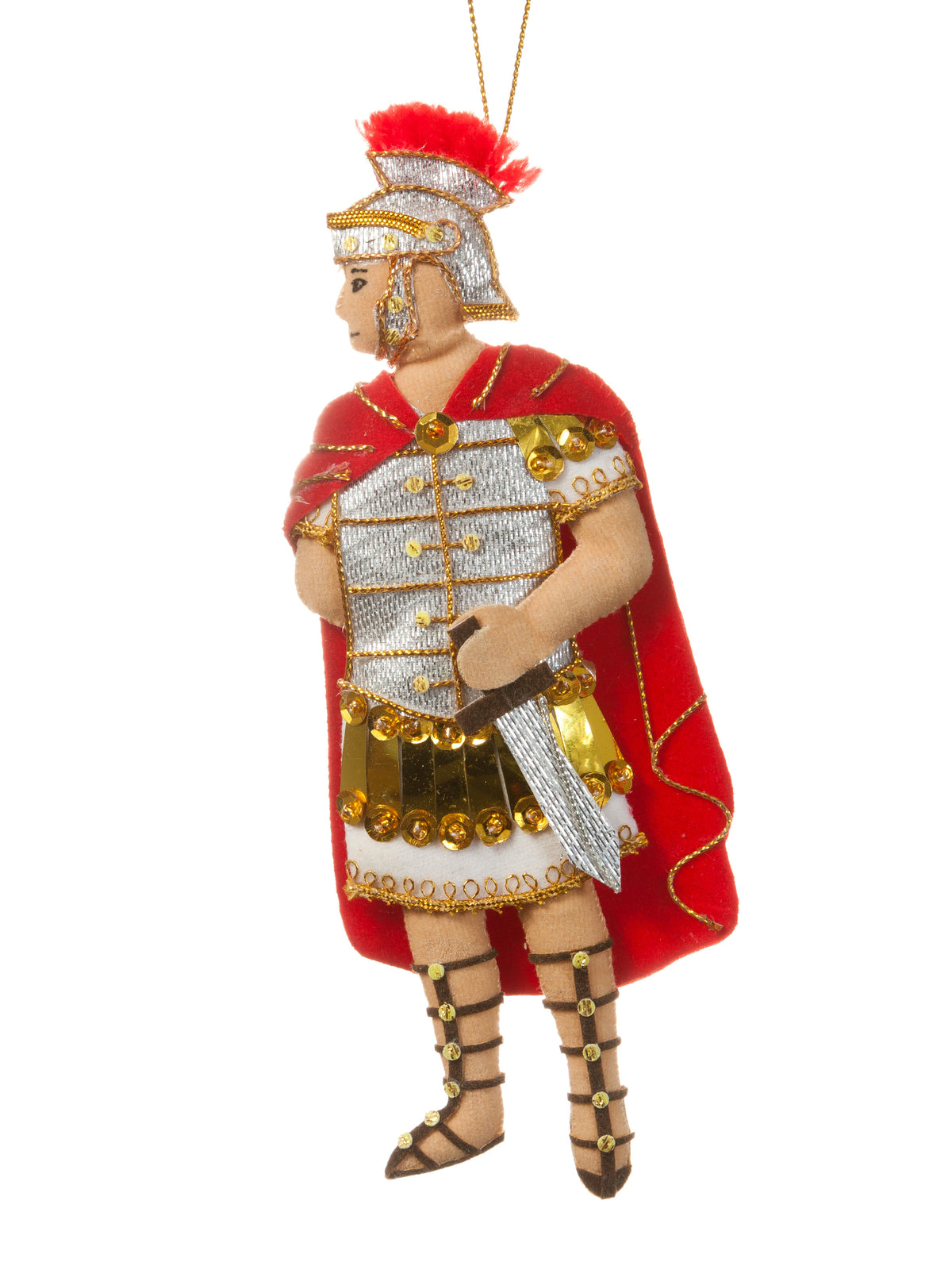 Roman Centurion Felt Embroidered Ornament