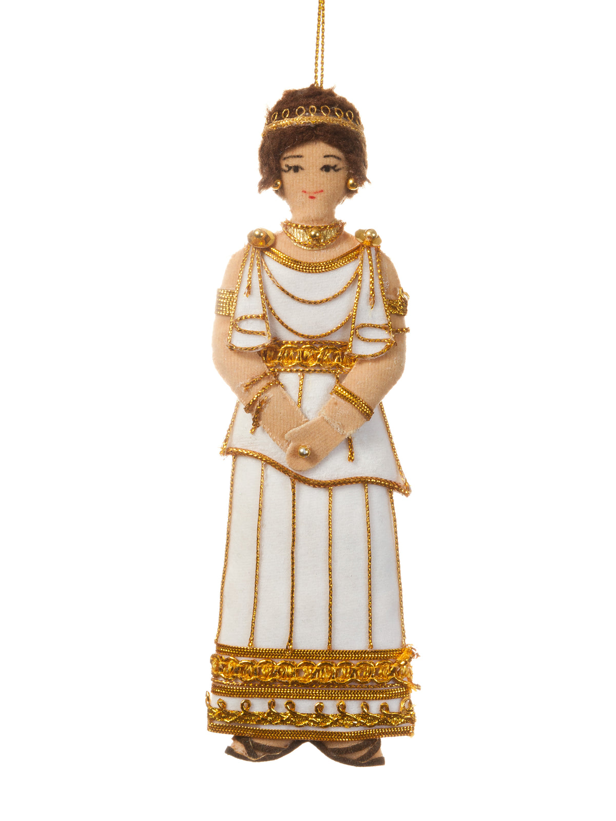 Roman Lady Felt Embroidered Ornament