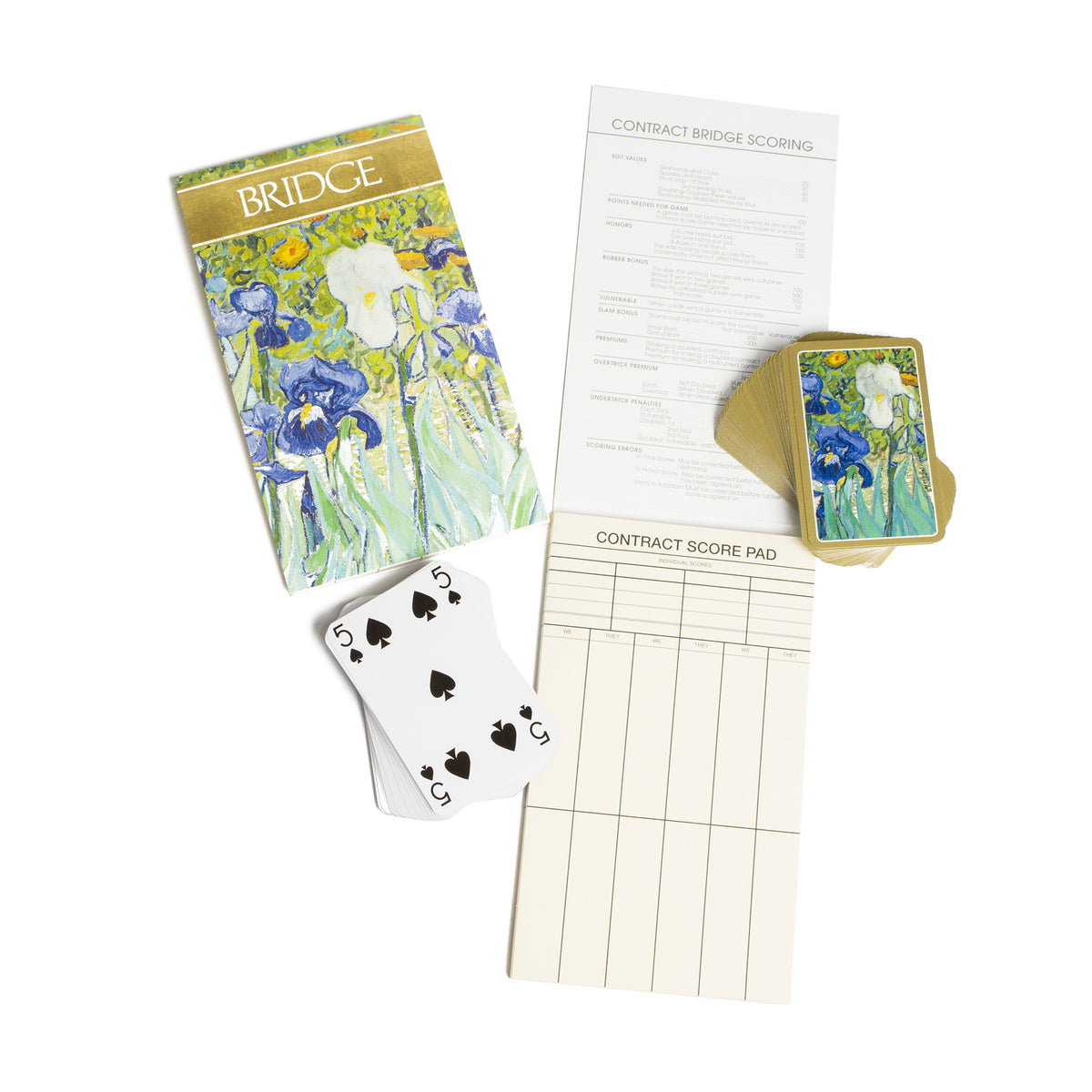 Van Gogh Irises - Bridge Gift Set- Van Gogh playing cards and score cards | Getty Store
