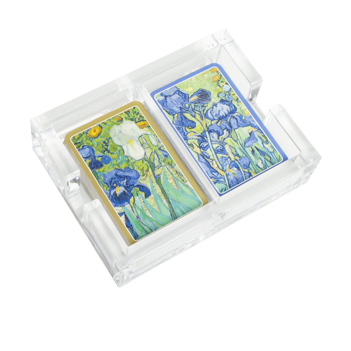 Van Gogh Irises Playing Cards in Acrylic Holder-2 Decks per Box | Getty Store