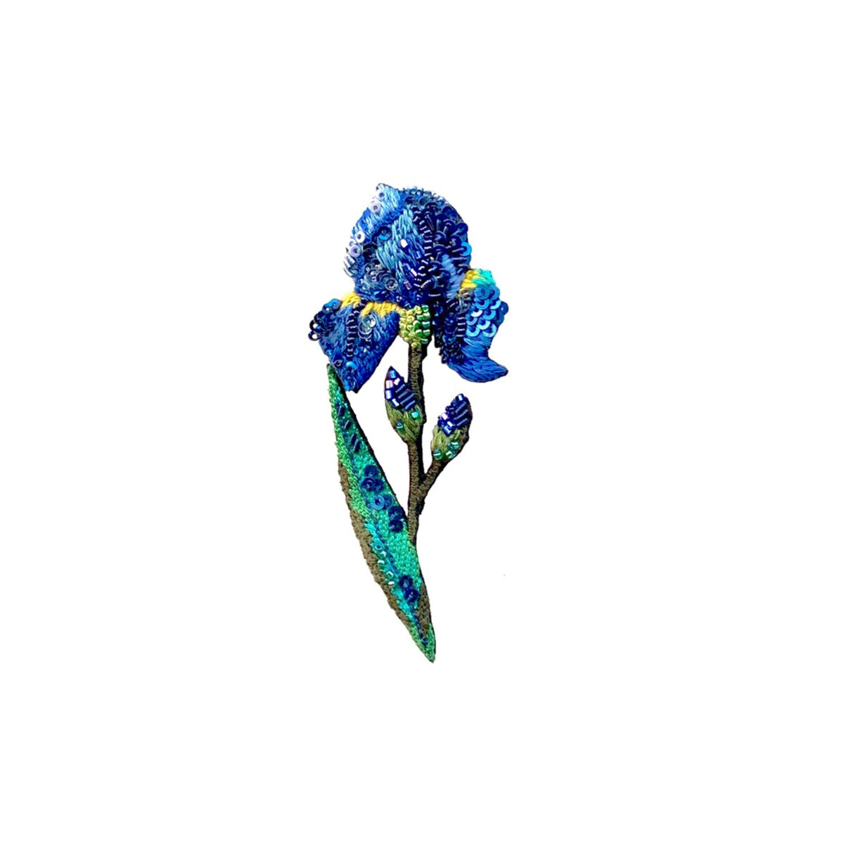 Iris Embroidered Brooch
