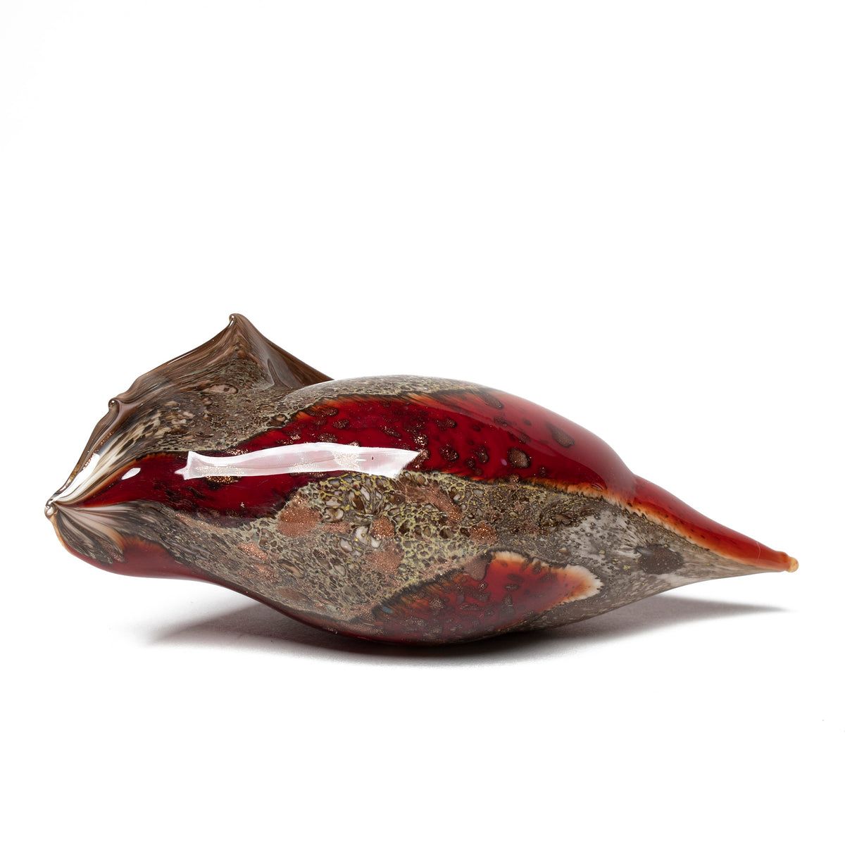 Murano Glass Seashell - Red