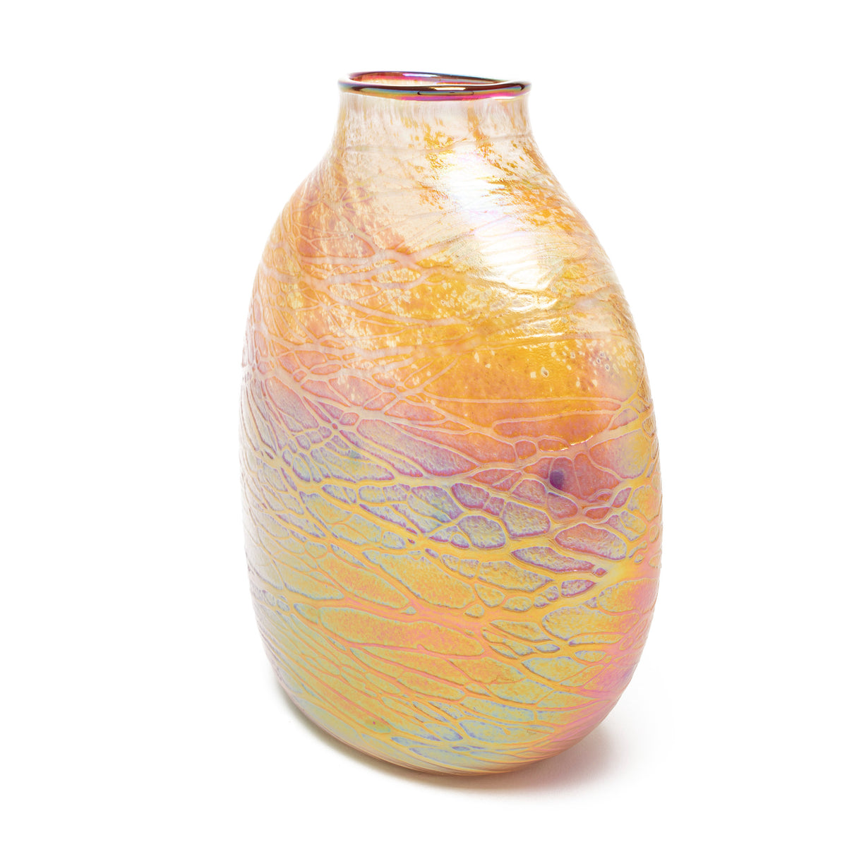 Oval Luster Vase - Gold