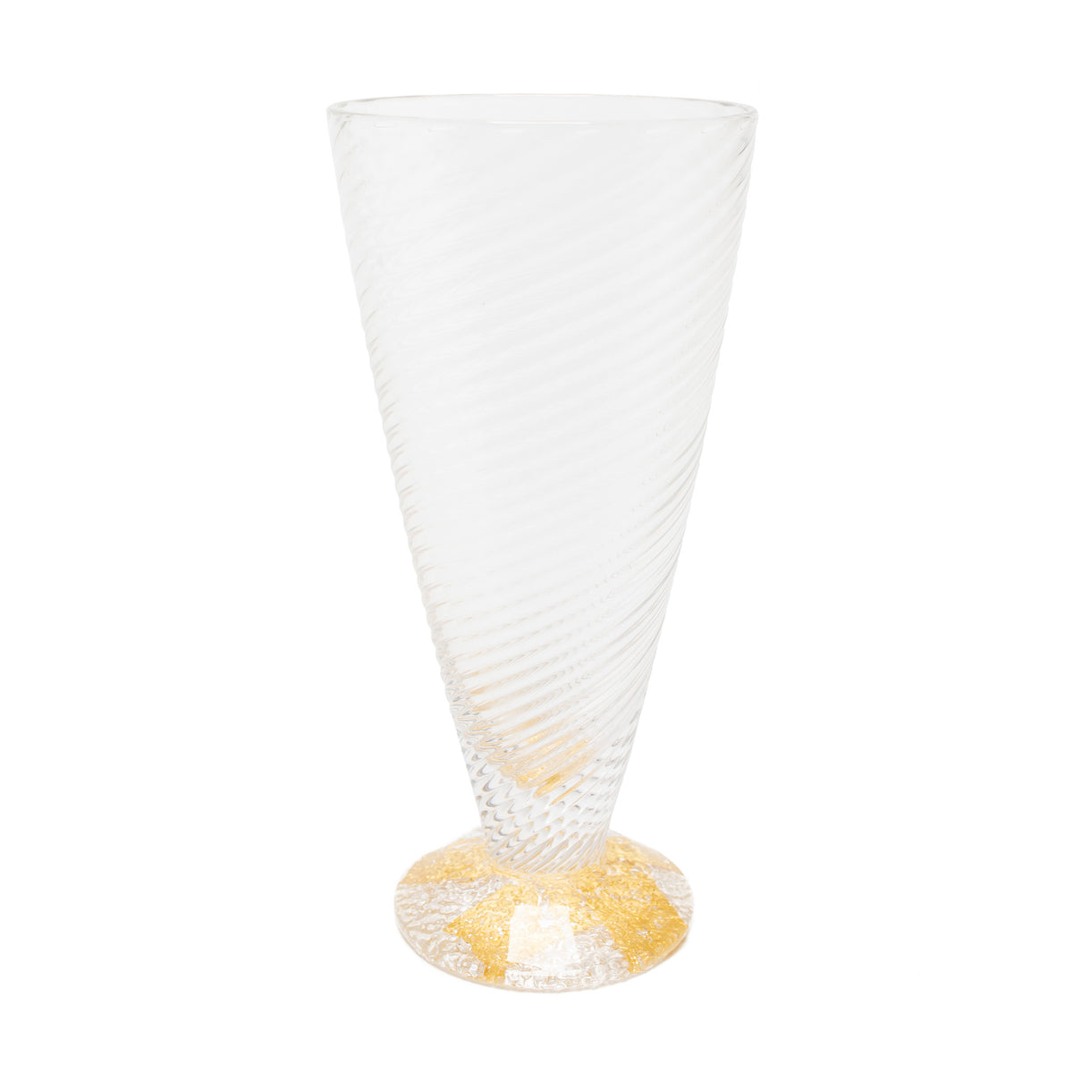 Wine Goblet - Handblown Glass with Gold Leaf